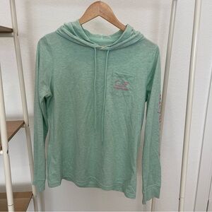 Vineyard Vines - Green Hooded Long Sleeve Shirt